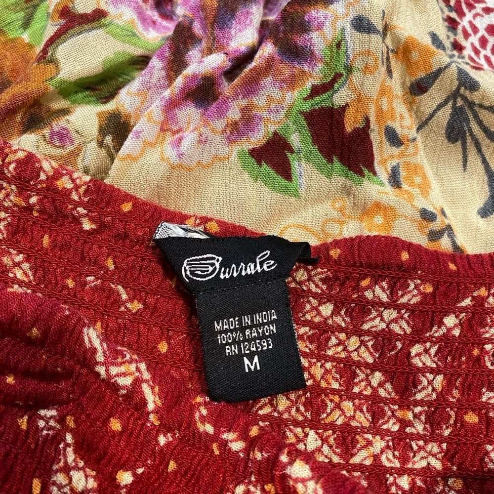 Retro Y2K Oriental Colorful Maxi Skirt:Bohemian Boho Maximalist Kantha Asian - Picture 7 of 8